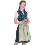 Grüne Gepunktete MarJo Kinderfestkleider für Mädchen Größe 158 2-teilig 