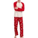 Dunkelrote Nachtwäsche & Homewear mit Weihnachts-Motiv aus Polyester Weihnachten für den für den Herbst 