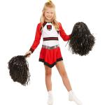Rote Buttinette Cheerleader-Kostüme mit Pailletten für Kinder Größe 140 