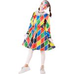 Bunte Buttinette Clown-Kostüme & Harlekin-Kostüme aus Satin für Kinder Größe 128 