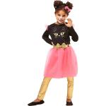 Pinke Buttinette Katzenkostüme aus Jersey für Kinder Größe 110 