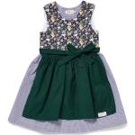 Dunkelblaue Karo nyani Kinderfestkleider mit Knopf aus Baumwolle für Mädchen Größe 104 