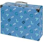 Blaue Motiv Kinderreisekoffer 9l mit Schnalle klappbar XS - Extra Klein zum Schulanfang 