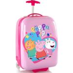 Pinke Heys USA Peppa Wutz Kinderreisekoffer 26l mit Schweinemotiv mit Riemchen XS - Extra Klein 