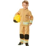 Ockerfarbene Buttinette Feuerwehr-Kostüme für Kinder Größe 104 