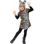 Leoparden-Kostüm für Mädchen Tierkostüm Katzenkostüm Leopard Katze 7-9 Jahre 