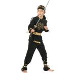 Schwarze Buttinette Ninja-Kostüme für Kinder Größe 128 