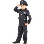 Dunkelblaue Buttinette Polizei-Kostüme aus Polyester für Kinder Größe 128 
