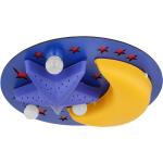 Blaue Sterne Runde Kinderzimmer-Deckenlampen aus Holz E14 