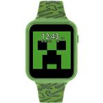 Grüne Minecraft Kinderarmbanduhren mit Touchscreen-Zifferblatt wiederaufladbar 