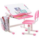 Rosa CARO-Möbel Kinderschreibtische & Jugendschreibtische pulverbeschichtet aus MDF mit Schublade Breite 50-100cm, Tiefe 0-50cm 