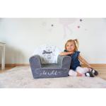 Graue Kinderbänke & Kindersitzbänke aus Textil Breite 0-50cm, Höhe 0-50cm, Tiefe 50-100cm 