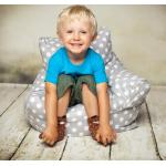 Graue Kindersitzsäcke aus Textil Breite 0-50cm, Höhe 0-50cm, Tiefe 0-50cm 