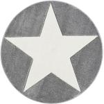 Silbergraue Sterne xxxlutz Runde Kinderteppiche 160 cm aus Textil 