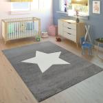 Reduzierte Graue Sterne Paco Home Kinderteppiche aus Textil 