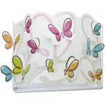 Weiße Dalber Butterfly Wandlampen & Wandleuchten für Kinderzimmer aus Kunststoff dimmbar E27 