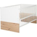 Reduzierte Weiße Kombi-Kinderbetten aus Massivholz höhenverstellbar 70x140 
