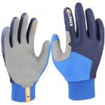 Blaue Gefütterte Handschuhe aus Veloursleder Größe 11 