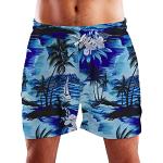 King Kameha Funky Hawaii Schwimm-Hose Bade-Hose Bade-Shorts, Surf, Dunkeltürkis, XL