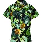 Schwarze Kurzärmelige Hawaiihemden mit Ananas-Motiv für Herren Größe 3 XL 