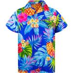 Pinke Kurzärmelige Hawaiihemden für Herren Größe 5 XL 