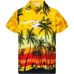 Pinke Kurzärmelige Hawaiihemden mit Meer-Motiv für Herren Größe 5 XL 