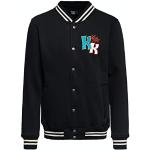 Reduzierte Schwarze Bestickte Rockabilly King Kerosin College-Jacken für Herren Größe XL 