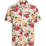 Offwhitefarbene Rockabilly Kurzärmelige King Kerosin Bio Hawaiihemden für Herren Größe XXL für den für den Sommer 