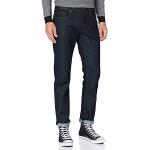 Dunkelblaue Bestickte Rockabilly King Kerosin Slim Fit Jeans aus Baumwolle für Herren Weite 31 