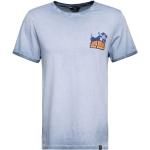 Hellblaue Vintage King Kerosin T-Shirts aus Baumwolle für Herren Größe M 