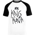 King Kunta Kendrick Lamar Tee Unisex Baseball T-Shirt Kurze Ärmel Herren Damen Weiß Schwarz