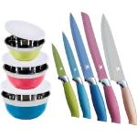 Messer-Set KING "AROMI Metallic" Kochmesser-Sets bunt (blau, grün, rosa) Küchenmesser-Sets
