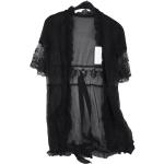 Reduzierte Schwarze Kimono-Morgenmäntel für Damen Größe L 