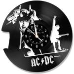 Retro AC/DC Schallplattenuhren für Mädchen 