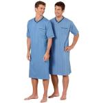 Blaue Kurzärmelige Kings Club Herrennachthemden aus Baumwolle Größe XXL 