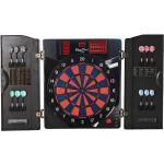 Kings Dart Elektronische Dartscheibe Cabinett, mit 211 Spielvarianten, bis 8 Spieler, Blau-Rot