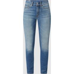 Kings of Indigo Super Slim Fit High Rise Jeans mit Label-Patch Modell 'Juno' (25/30 Hellblau)