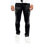 KINGZ Herren Jeans 1541-1 Black White 30