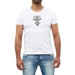 Reduzierte Bestickte Kingz T-Shirts mit Nieten aus Denim für Herren 