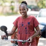 Kipepeo-Clothing Damen T-Shirt aus Bio-Baumwolle JIKONI Marsala Rot. Handmade in Kenya