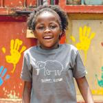 Kipepeo-Clothing Kinder T-Shirt aus Bio-Baumwolle ELEPHANT Dunkelgrau. Handmade in Kenya