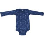 Kipepeo-Clothing Langarmbody Baby Body aus Bio-Baumwolle „Dansi“ blau