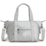 Silberne Kipling Basic Damenschultertaschen & Damenshoulderbags mit Reißverschluss aus Textil mit Handyfach 
