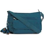 Cyanblaue Kipling Syro Umhängetaschen mit Reißverschluss mit Außentaschen für Damen 