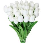 Weiße Künstliche Tulpen aus Kunststoff 30-teilig 