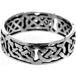 Silberne Kiss of Leather Keltische Ringe aus Silber für Herren Größe 58 