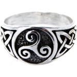 Silberne Kiss of Leather Keltische Ringe aus Silber für Damen Größe 72 