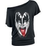 Kiss T-Shirt - Gene Simmons - S bis XXL - für Damen - Größe L - schwarz - Lizenziertes Merchandise