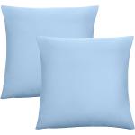 Blaue Biberna Kissenbezüge & Kissenhüllen aus Textil 80x80 2-teilig 