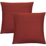 Rote Biberna Kissenbezüge & Kissenhüllen aus Textil 80x80 2-teilig 